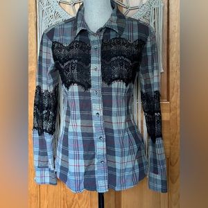 FALL Boho Style Lace Flannel